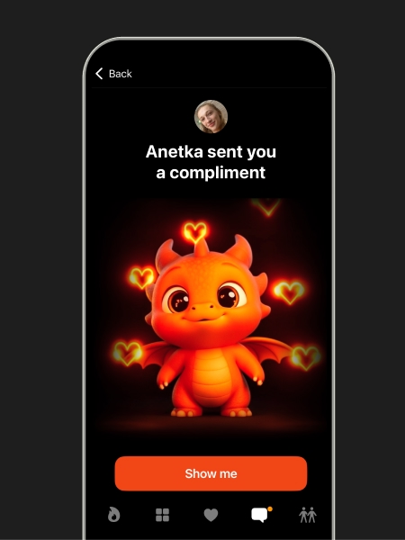 Spark app Gratitude feature - daily appreciation messages for couples