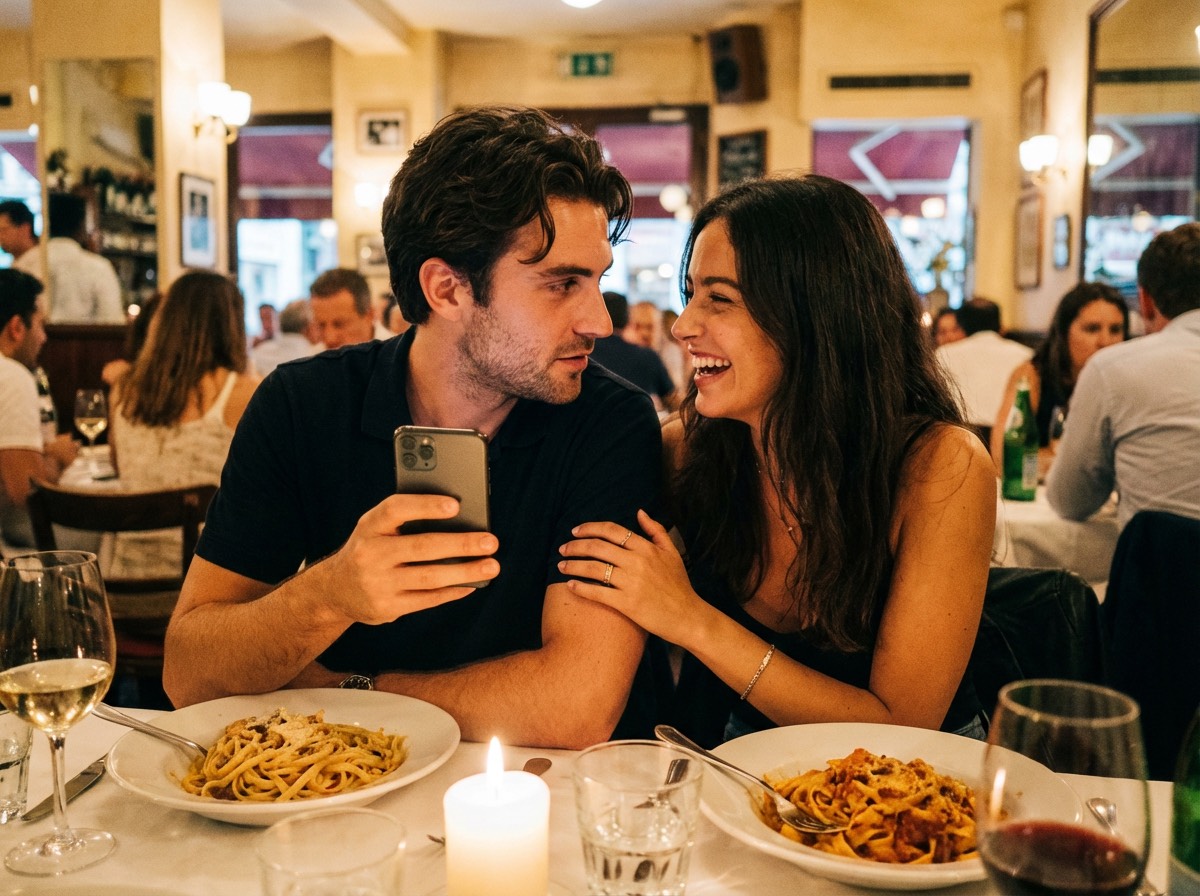 Couple reconnecting through a moment of genuine attention
